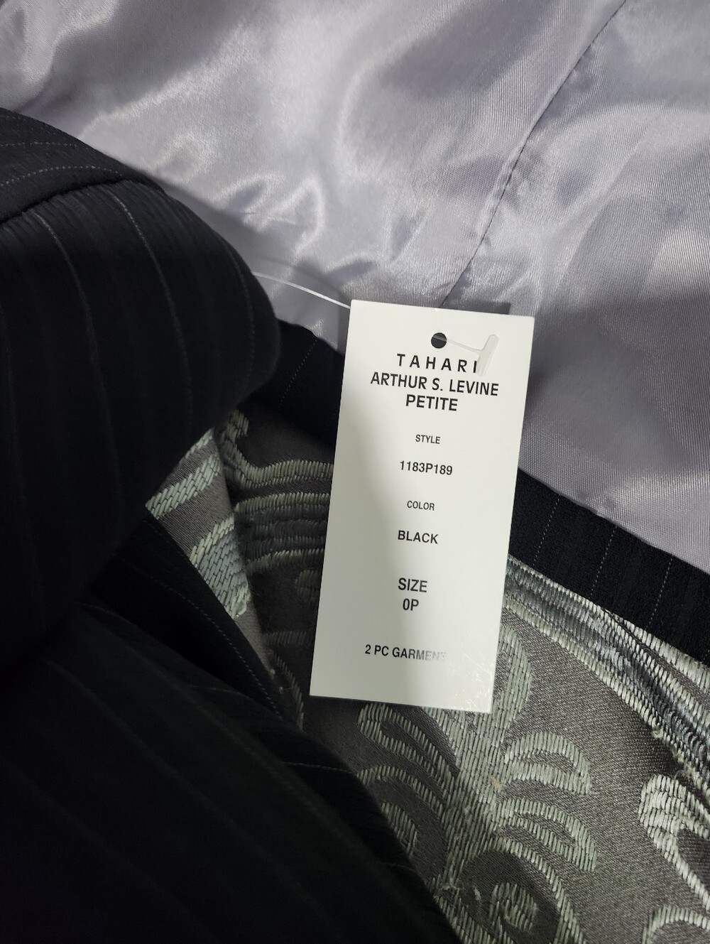 Tahari Arther Levine Tailored Black Pinstripe Women's Blazer & Trouser Suit 0P - Picture 5 of 14